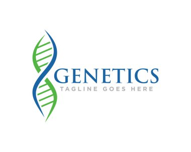 DNA Logo Simgesi Tasarım Vektörü