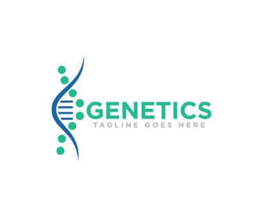 DNA Logo Simgesi Tasarım Vektörü