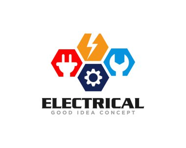 Elektriksel Logo Tasarım Vektörü