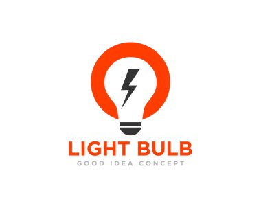 Ampul Logosu Simgesi Tasarım Vektörü