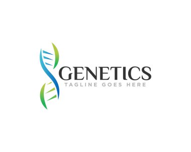 DNA Logo Simgesi Tasarım Vektörü