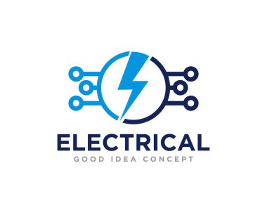 Elektriksel Logo Tasarım Vektörü