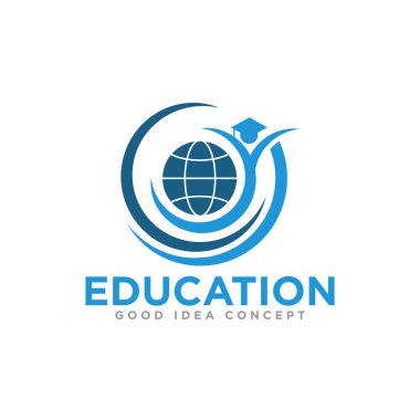 Eğitim ve Mezuniyet Logosu Tasarım Vektörü