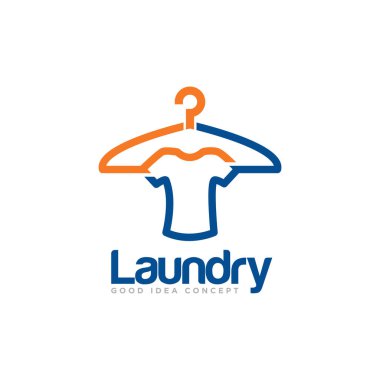 Çamaşır Logosu Simgesi Tasarım Vektörü