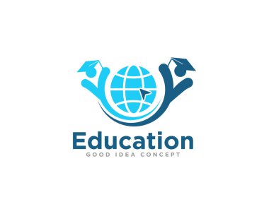 Eğitim ve Mezuniyet Logosu Tasarım Vektörü