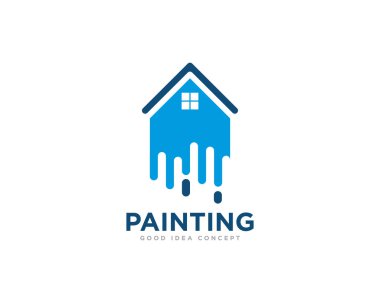 ev boya logosu tasarım vektör