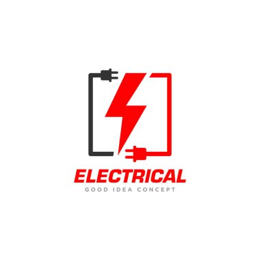 Elektriksel Logo Tasarım Vektörü