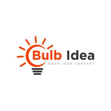 Ampul Logosu Simgesi Tasarım Vektörü