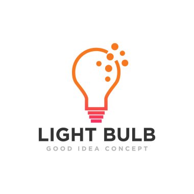 Ampul Logosu Simgesi Tasarım Vektörü