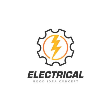 Elektriksel Logo Tasarım Vektörü