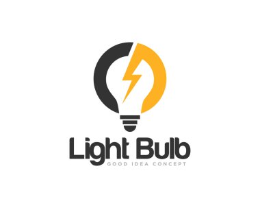 Ampul Logosu Simgesi Tasarım Vektörü