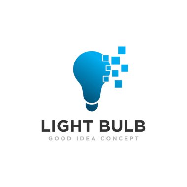 Ampul Logosu Simgesi Tasarım Vektörü