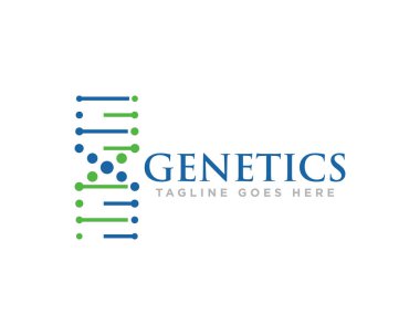 DNA Logo Simgesi Tasarım Vektörü