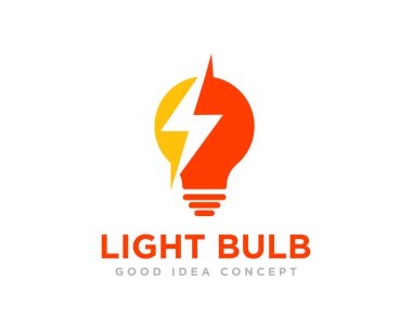 Ampul Logosu Simgesi Tasarım Vektörü