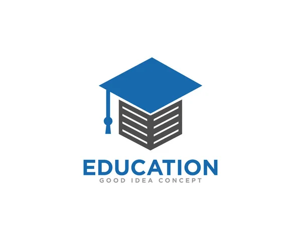 Éducation Graduation Logo Design Vecteur — Image vectorielle