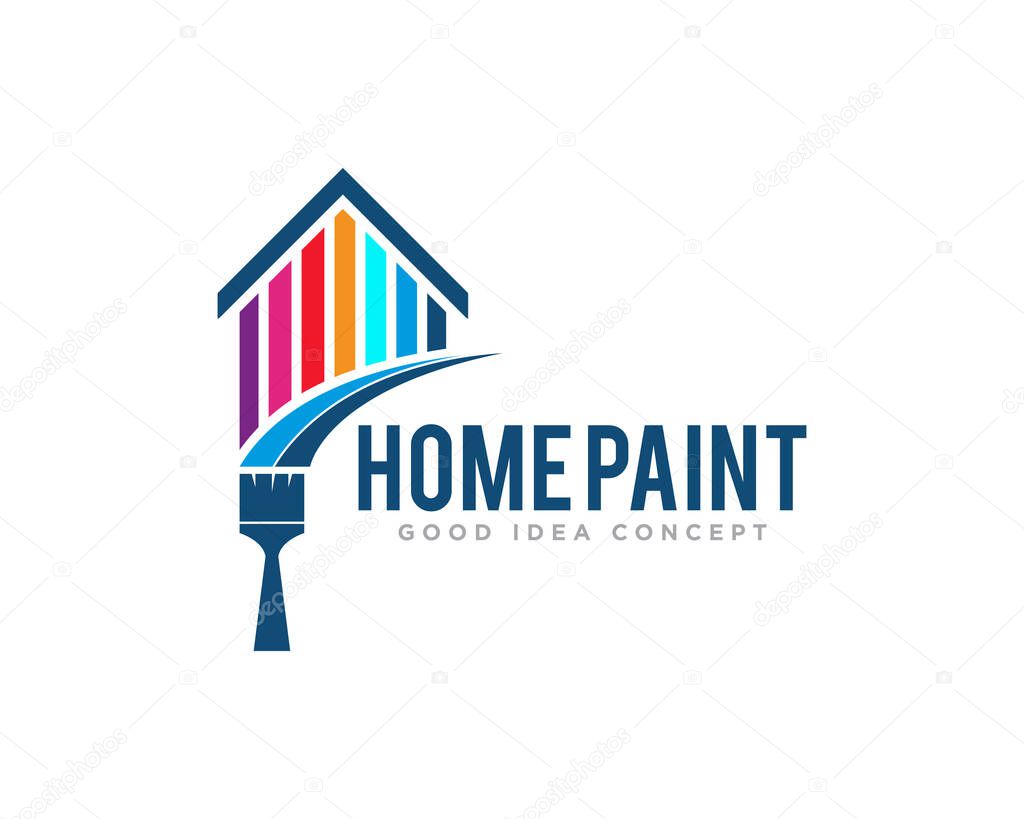 Home Paint Logo Design Vector