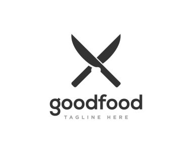 İyi Yemek Logosu Simgesi Tasarım Vektörü
