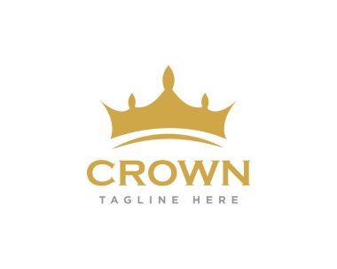 taç logo tasarım vektörü