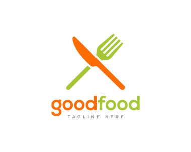İyi Yemek Logosu Simgesi Tasarım Vektörü