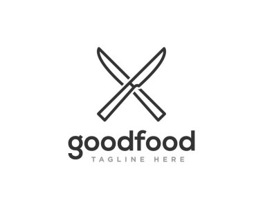 İyi Yemek Logosu Simgesi Tasarım Vektörü