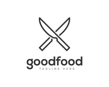 İyi Yemek Logosu Simgesi Tasarım Vektörü
