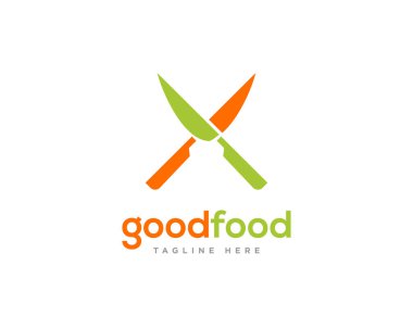 İyi Yemek Logosu Simgesi Tasarım Vektörü