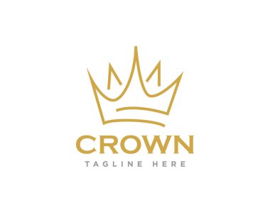 taç logo tasarım vektörü