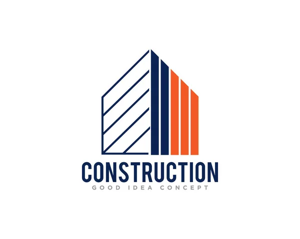 Construcción Edificio Logo Icono Diseño Vector — Archivo Imágenes Vectoriales