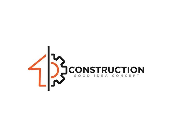 Bau Gebäude Logo Icon Design Vector — Stockvektor