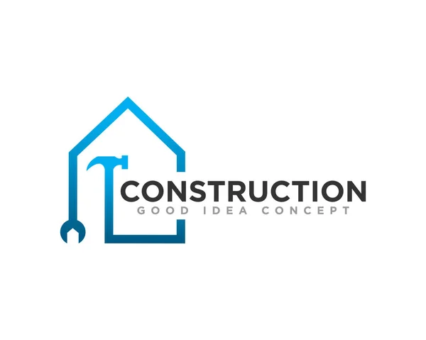 Construcción Edificio Logo Icono Diseño Vector — Vector de stock