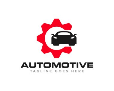 Araba Servisi Logo Tasarım Vektörü