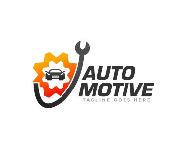 Araba Servisi Logo Tasarım Vektörü