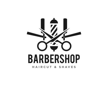 Berber Dükkanı Tasarım Logo Vektörü Şablonu