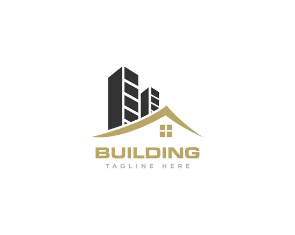 Building Construction Logo Design Vector — Stock Vector
