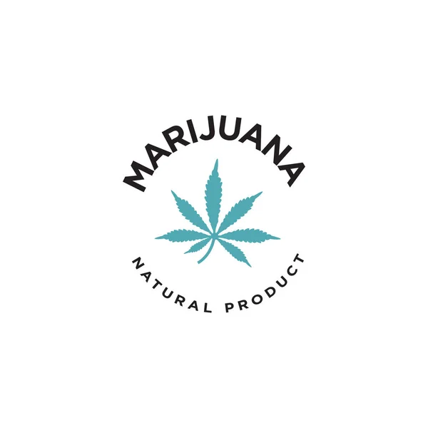 Cannabis Marijuana Logo Design Vector — Stock Vector
