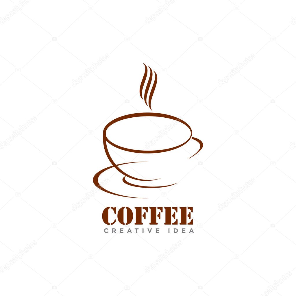 Coffee Cafe Logo Design Vector