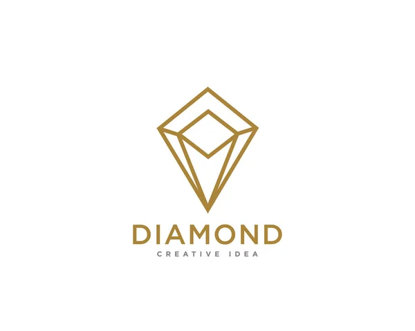 Vector Diseño Logotipo Lujo Diamante — Archivo Imágenes Vectoriales