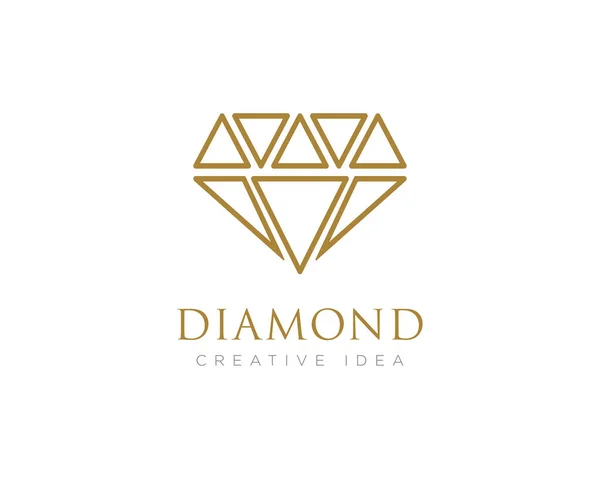 Vector Diseño Logotipo Lujo Diamante — Archivo Imágenes Vectoriales