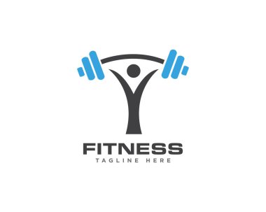 Fitness ve Jimnastik Logosu Tasarım Vektörü
