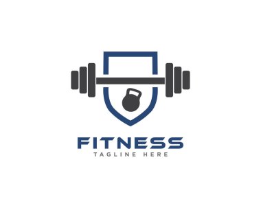 Fitness ve Jimnastik Logosu Tasarım Vektörü