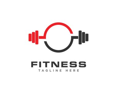 Fitness ve Jimnastik Logosu Tasarım Vektörü