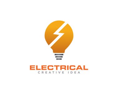 Elektrik Işıklandırma Logosu Tasarım Vektörü