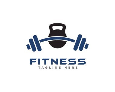 Fitness ve Jimnastik Logosu Tasarım Vektörü