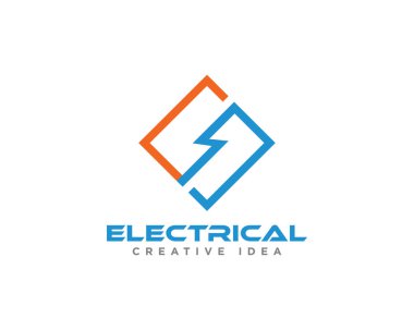 Elektrik Işıklandırma Logosu Tasarım Vektörü