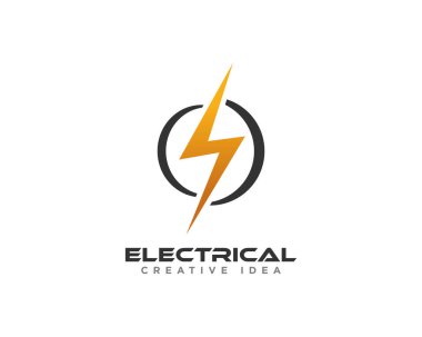 Elektrik Işıklandırma Logosu Tasarım Vektörü