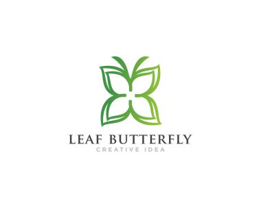 Yaprak doğa logo tasarım vektörü