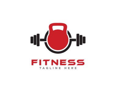 Fitness ve Jimnastik Logosu Tasarım Vektörü