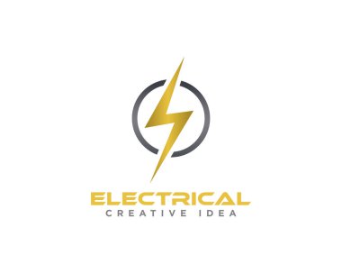 Elektrik Işıklandırma Logosu Tasarım Vektörü