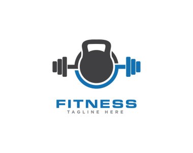 Fitness ve Jimnastik Logosu Tasarım Vektörü