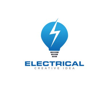 Elektrik Işıklandırma Logosu Tasarım Vektörü